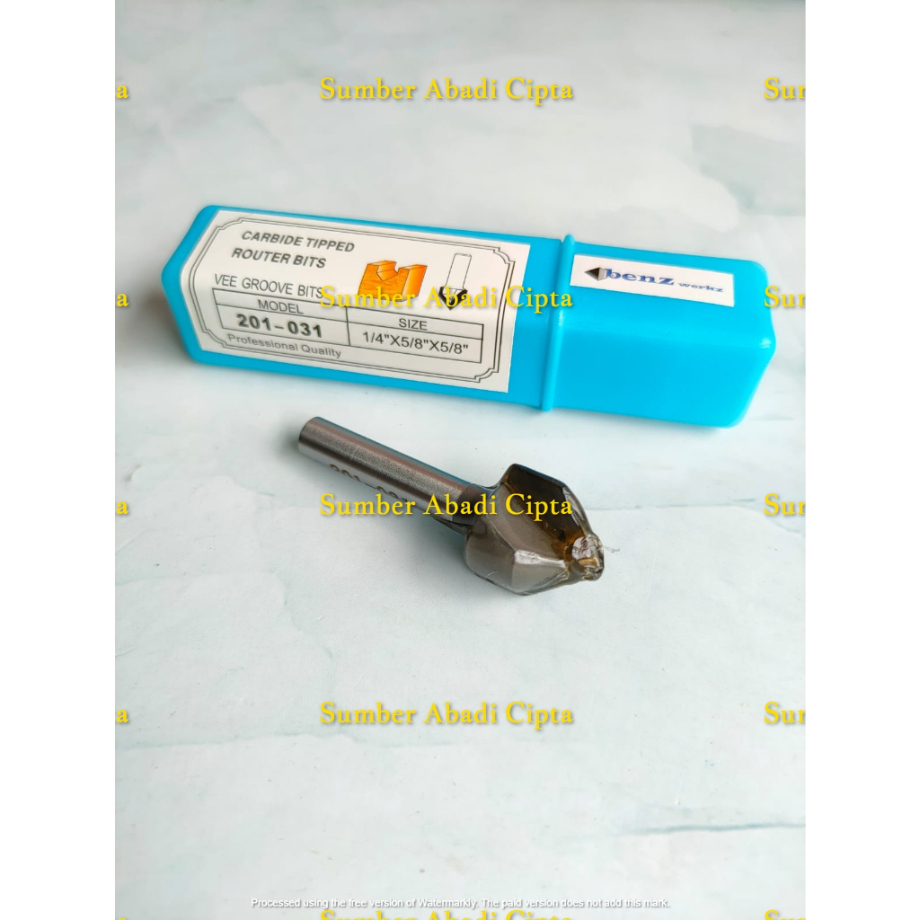 BENZ 201-031 Mata Router Trimmer Profil Kayu Vee Groove Bits