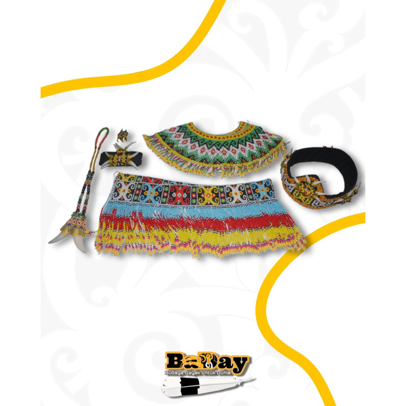Paket Aksesoris Baju Dayak Cewek