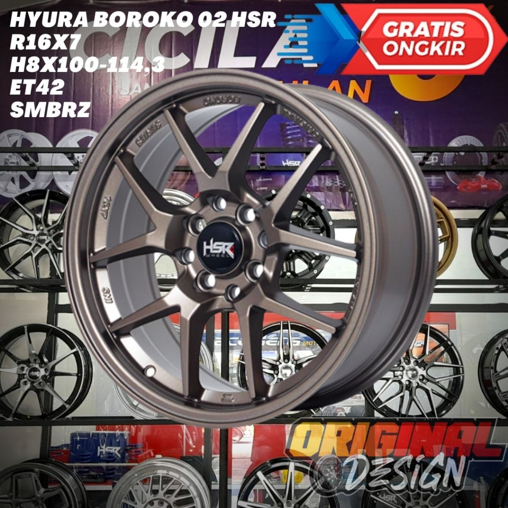 Velg Mobil Ring 16 HSR HYURA R16 UNTUK AVANZA , XENIA , MIRAGE , MARCH