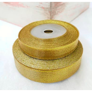 

DHIO - Harga per 1 Meter Pita Gold / Pita Emas Gliter Lebar 2 - 3cm / Pita Hiasan Hantaran / Pita Hias Hampers / Pita Souvenir Unik / Pita Gold Glitter