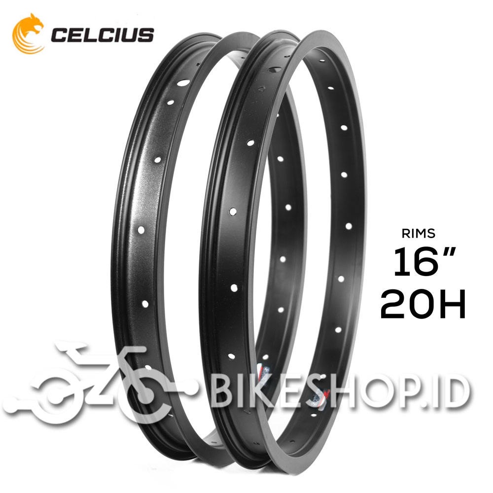 Velg Sepeda Rims Celcius Alloy 16&quot; Hitam 20H Single Wall Sumax SHHT Celcius | High Quality