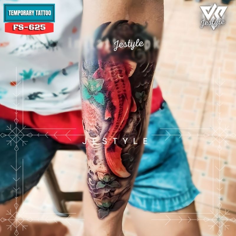 [FS-625] Tato Temporer Temporary Tattoo ikan koi