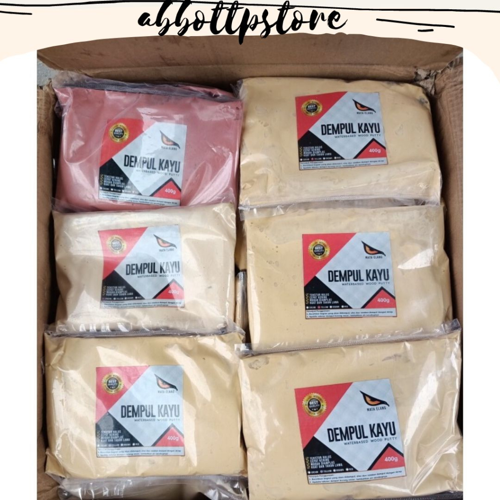 DEMPUL KAYU MATA ELANG|Dempul Kayu Mata Elang 800g|DEMPUL KAYU MATA ELANG - COKLAT JATI
