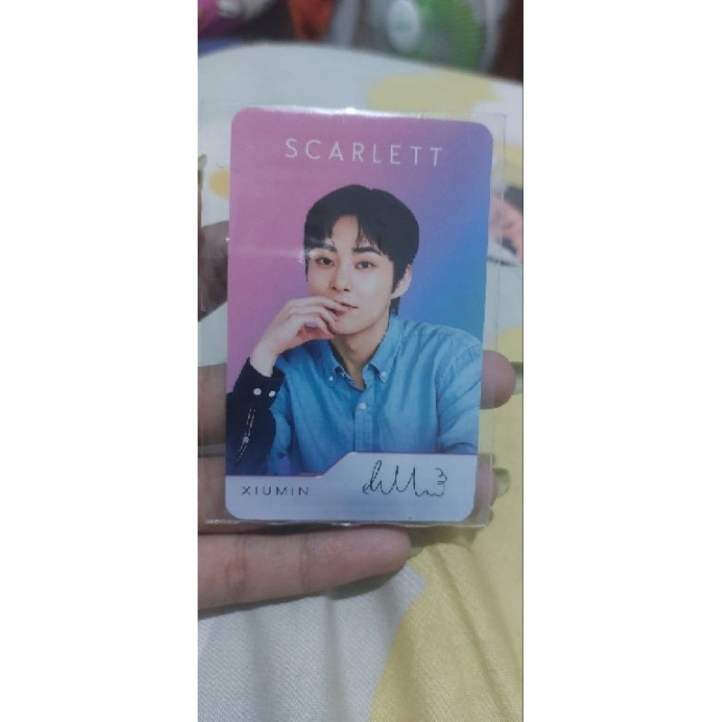 photocard scarlet whitening x exo (PC BAEKHYUN SUHO XIUMIN)