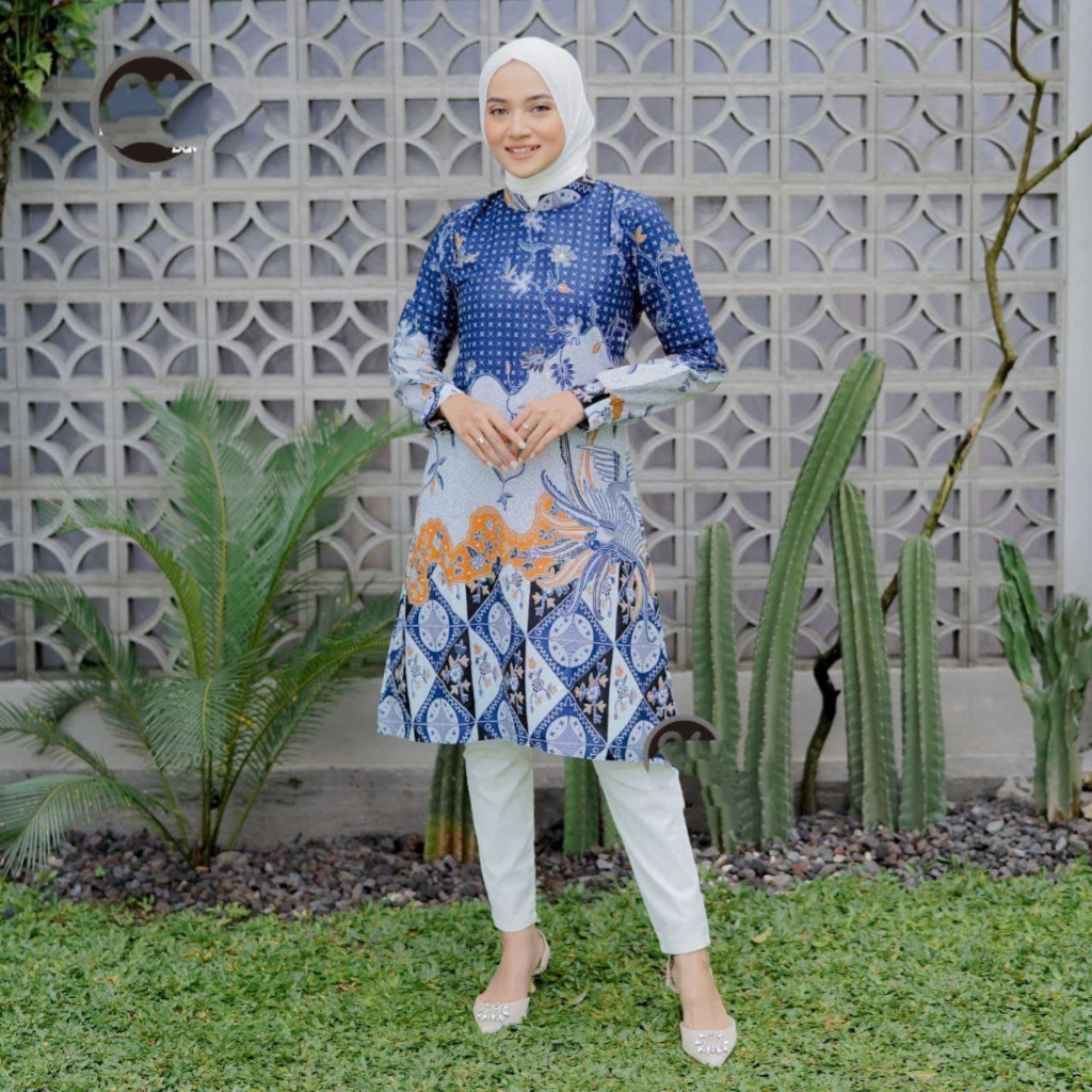 Hafizsultan Batik - Atasan Baju Batik Tunik Kancing Depan, Atasan Tunik Terlaris.
