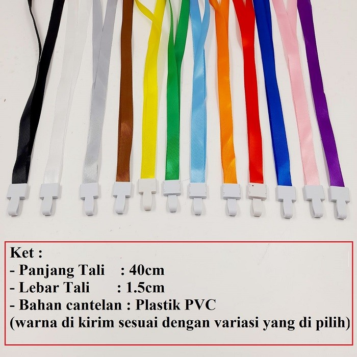 

Tali ID Card Nylon Cantelan Plastik 1.5CM