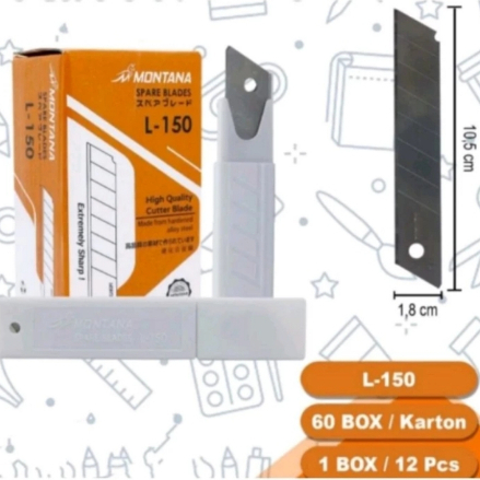 

Isi/refill cutter L-150 besar isi 5 untuk 1 kotak