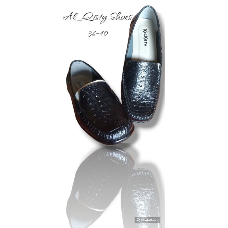 SEPATU KERJA WANITA FLAT (TANPA HAK) SEPATU KERJA FLAT PREMIUM WANITA KULIT