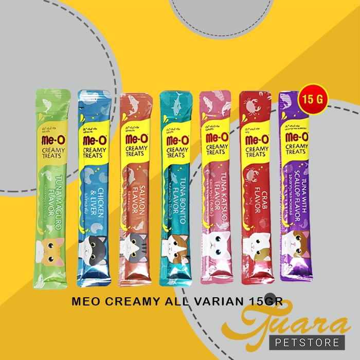 Snack treats Kucing Meo Creamy Mix All varian 15 Gram