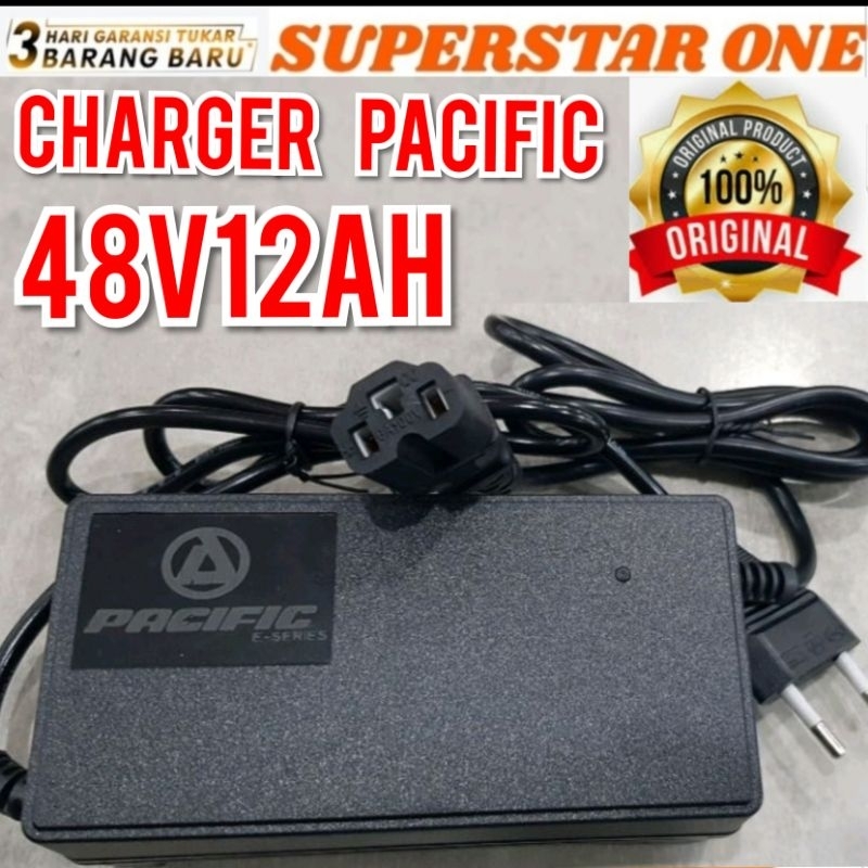 charger sepeda elektrik/listrik Pasific 48 volt/12 Ampere Hour(AH)