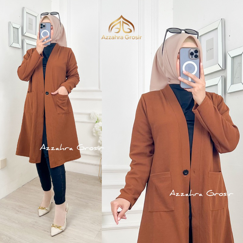 AM - Milano Cardigan Wanita Panjang Korea Style Fashion Muslim Outer