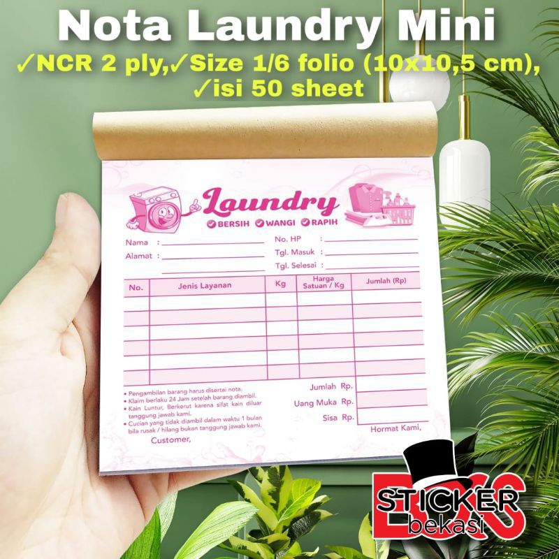 

1 pack (10 buku) nota custom mini 1/8 mini (8x10,5)HVS
