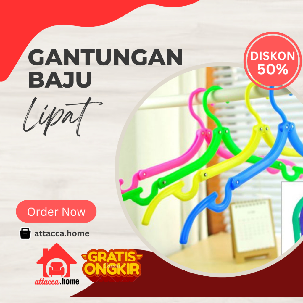 Gantungan Baju Lipat Travelling Hanger Aesthetic Bayi Serbaguna Peralatan Laundry