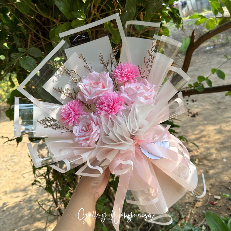 BUKET MAWAR PREMIUM | BUKET BUNGA ARTIFICIAL | KADO BUKET | BOUQUET ARTIFICIAL PREMIUM