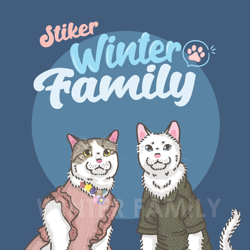 

Stiker Winter Family
