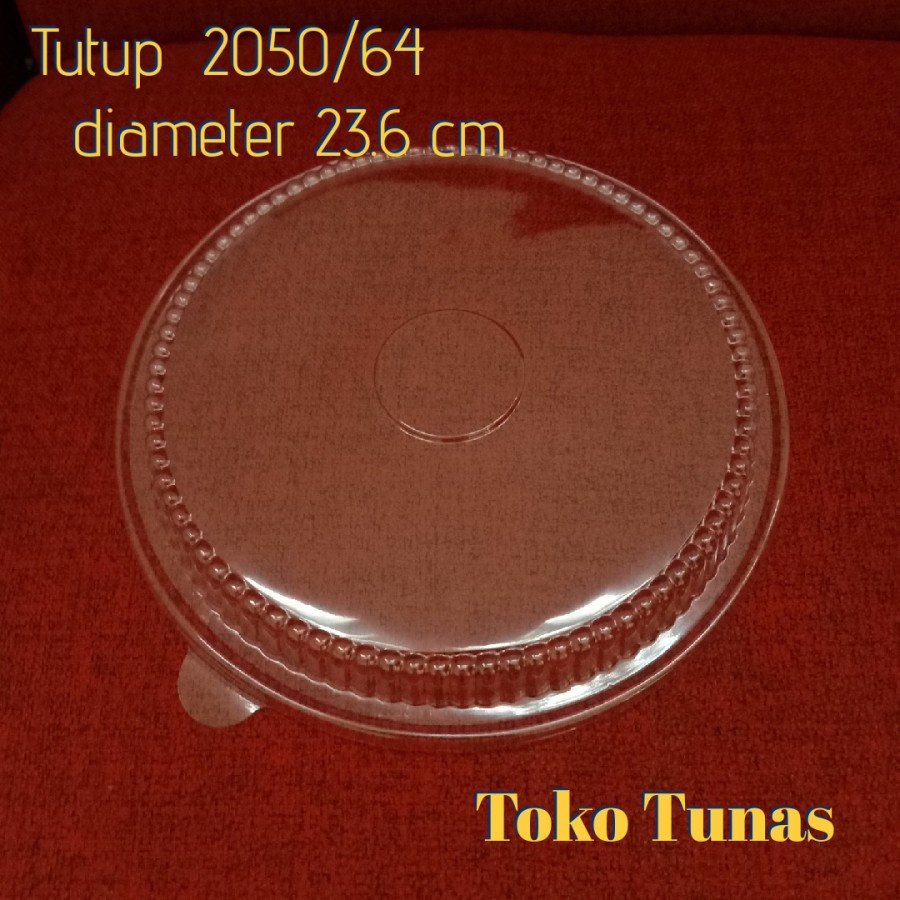 Tutup mika loyang alumunium foil bulat diameter 23.6 cm