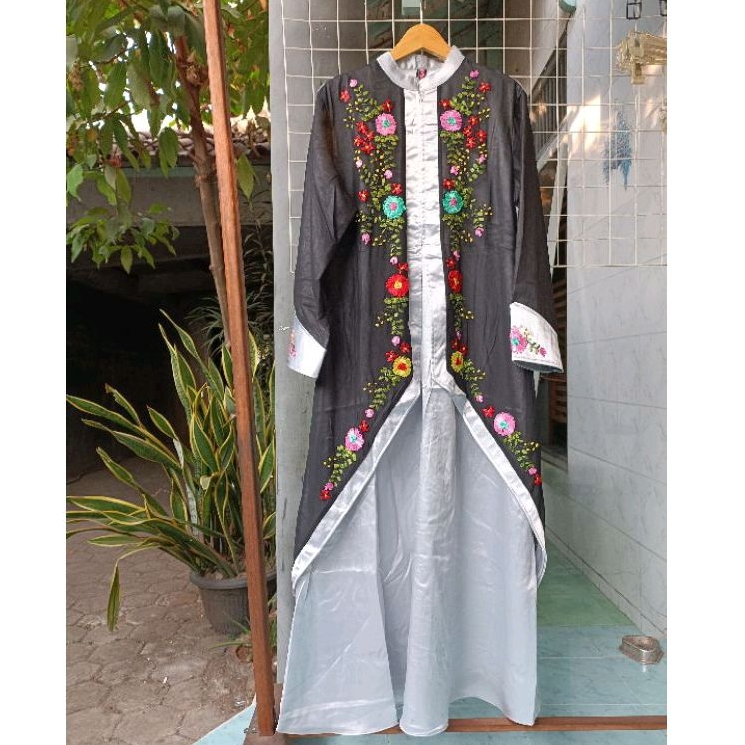 BerMus - Gamis mewah semi outer sulam pita by benvigo style