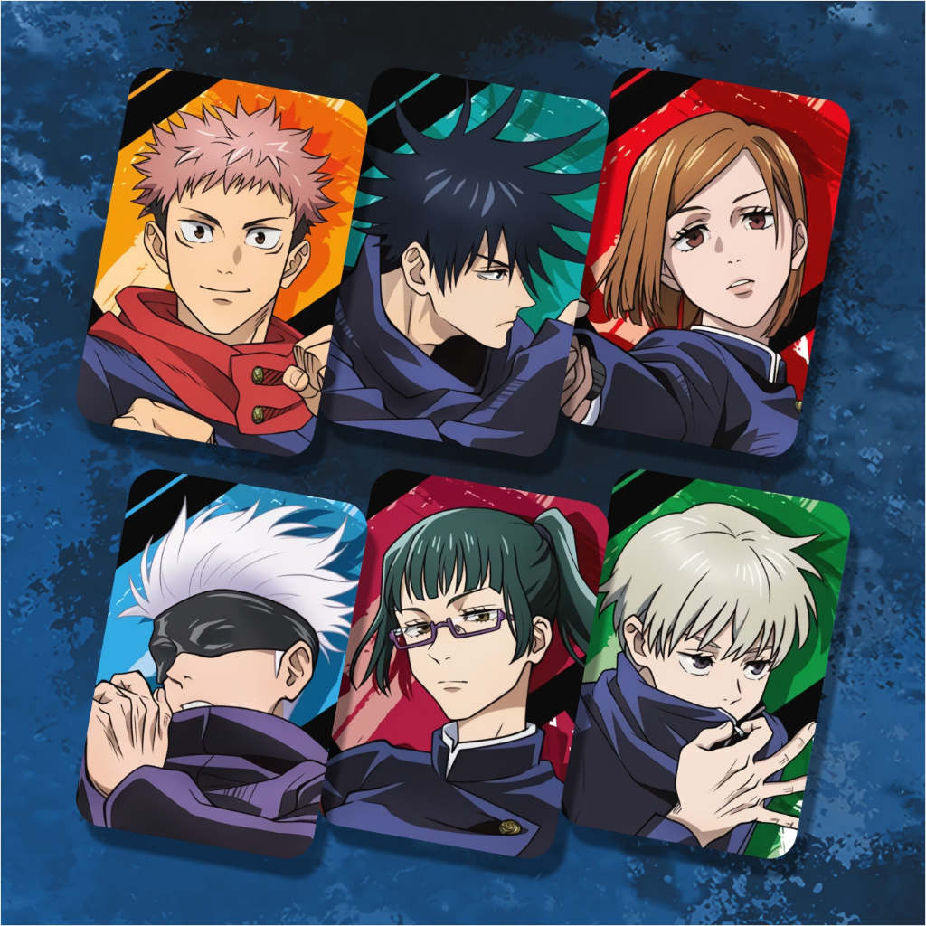 Koleksi Photocard Anime Jujutsu Kaisen F - Itadori Fushiguro Kugisaki Gojo Sukuna Inumaki Maki Nanam