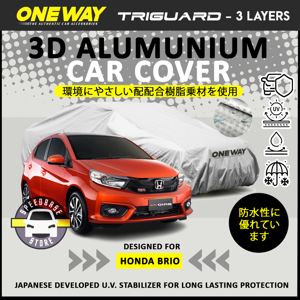 Cover Mobil Honda Brio ONEWAY 3 Layer/Lapis Waterproof Outdoor