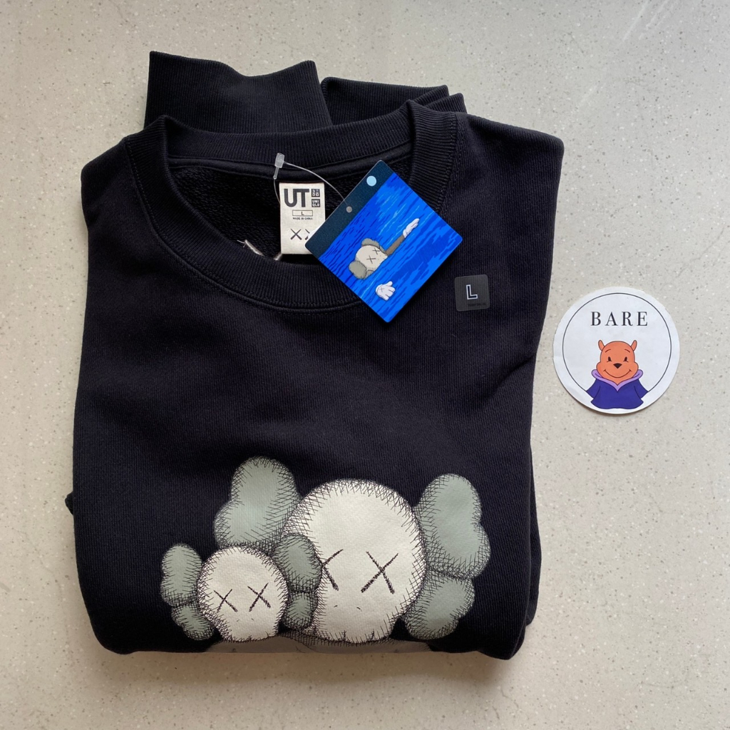 Uniqlo x KAWS 2023 Sweatshirt / Sweater Black 100% Original