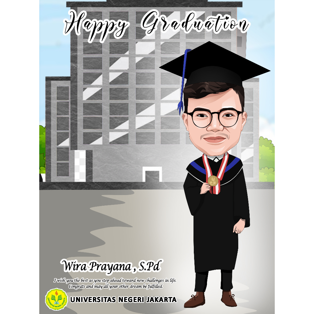 Jasa Edit Foto Wisuda / Jasa Edit Foto / Karikatur Wisuda / Edit foto Wisuda / Edit foto karikatur w