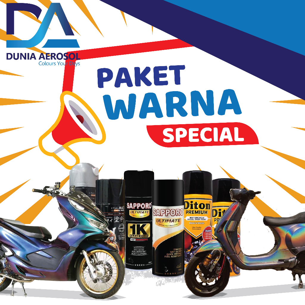Pilox Pylox Cat Semprot Warna Special Bunglon, Hologram Paket Motor Kecil, Diton Premium / Sapporo U