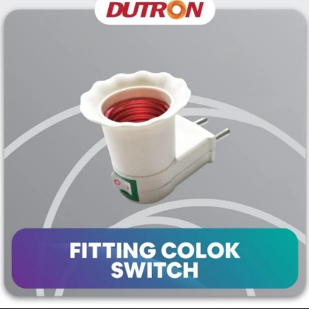 Fitting Colok Dan saklar on off/fitting lampu tidur Dutron