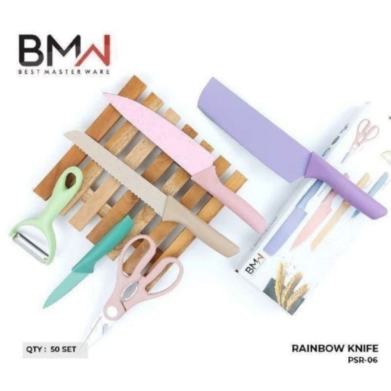 PISAU SET RAINBOW/PISAU SET JERAMI [PISAU SET SERBAGUNA 6in1]