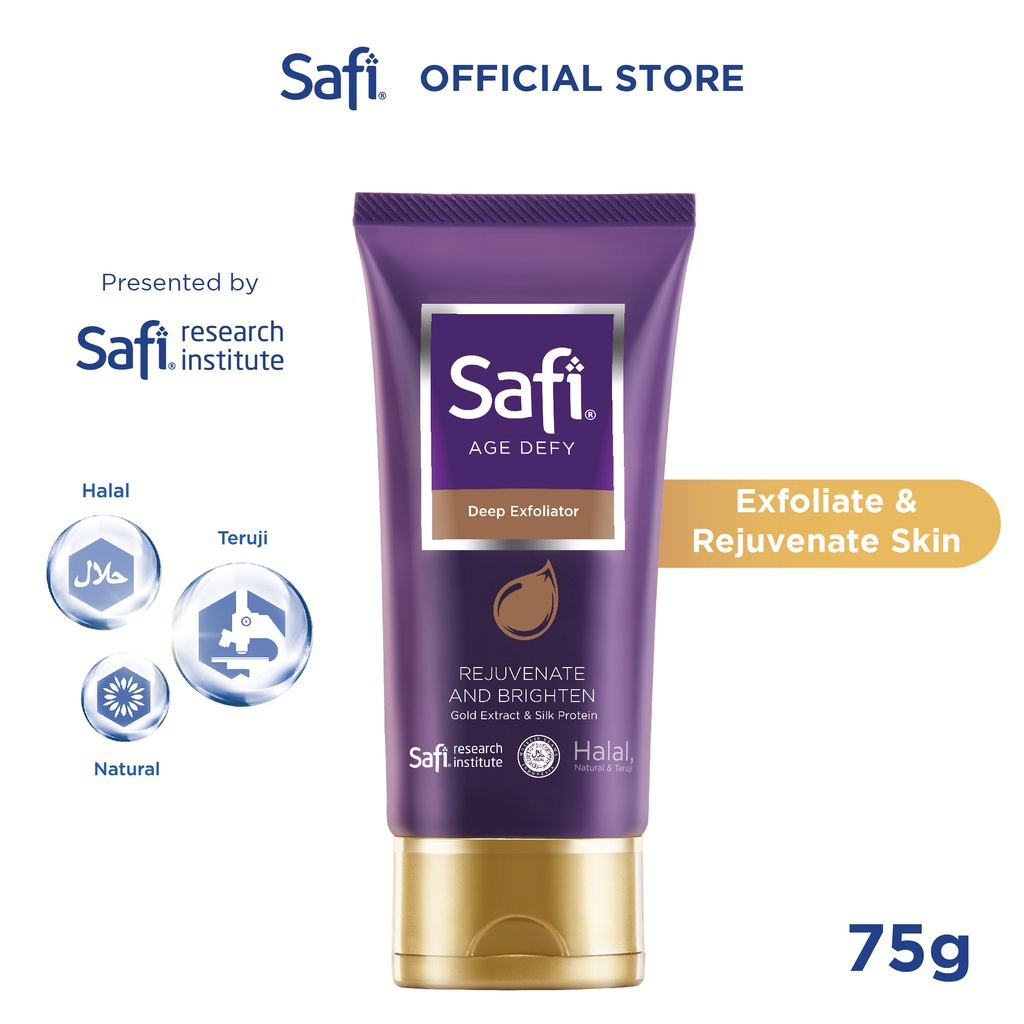 Safi Age Defy Anti Aging Deep Exfoliator Face Scrub 75gr - Scrub Wajah Pembersih Exfoliator