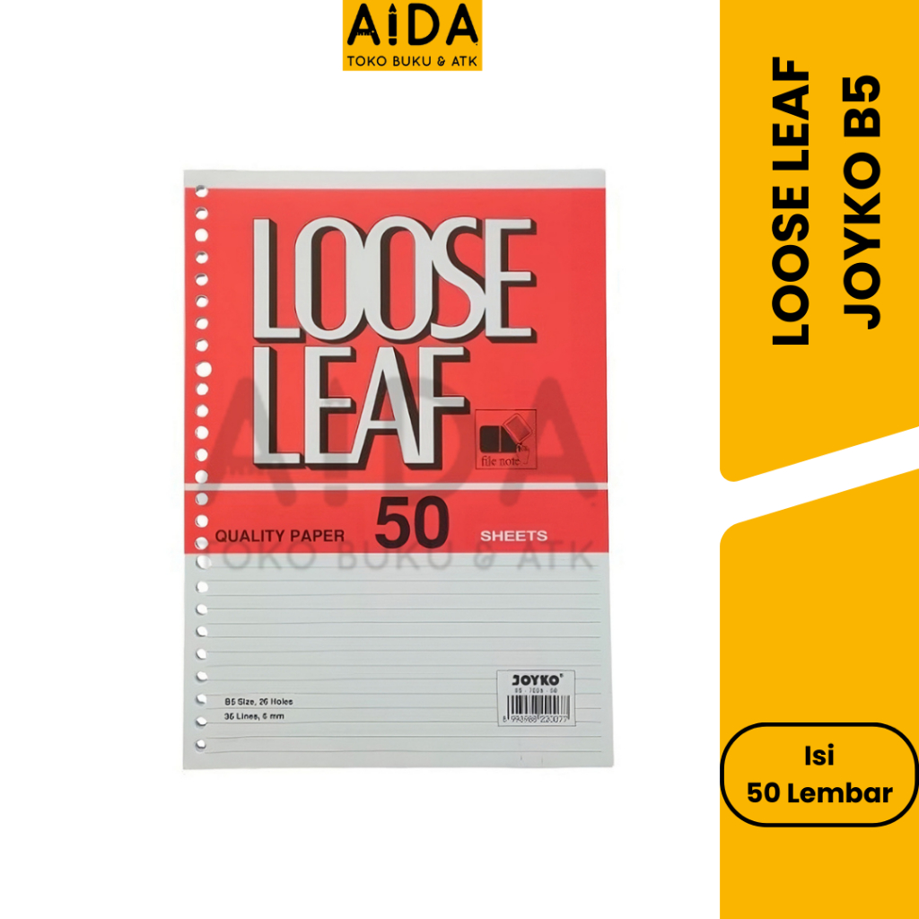 

LOOSE LEAF ISI BINDER B5 JOYKO ISI 50