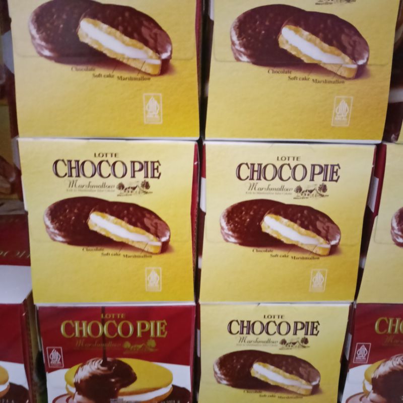 

Choco Pie Marshmellow/Lotte Chocopie Keju 1 Box 12pcs @28gr