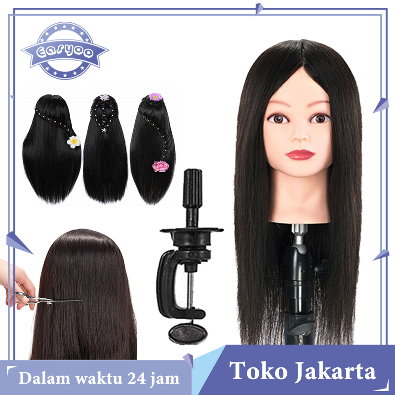 14inch Manekin Rambut Kepala/100% Rambut Asli/Kepala Patung Rambut Hairdo