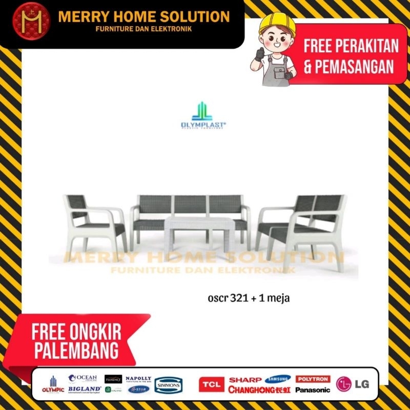 Set Kursi tamu olymplast OSCR 321 tanpa meja / kursi tamu plastik