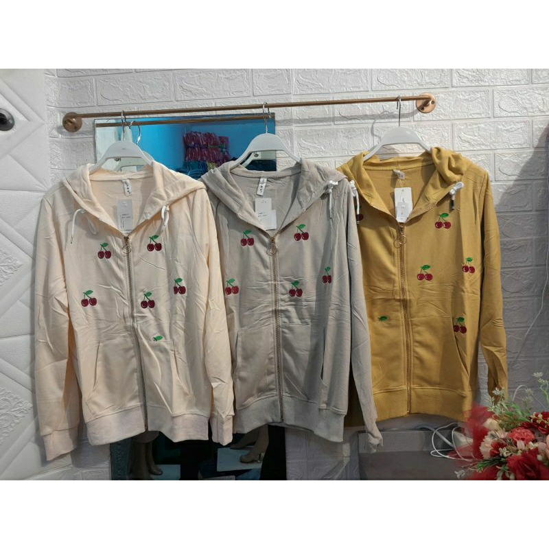 JK013 Jaket Wanita Import Premium Bahan Kaos Jaket Kaos Hoodie Fashion Wanita Terbaru High Quality J