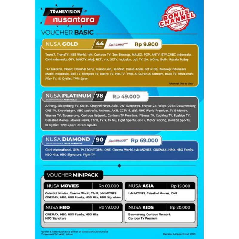 NUSANTARA HD NUSA GOLD 1 TAHUN