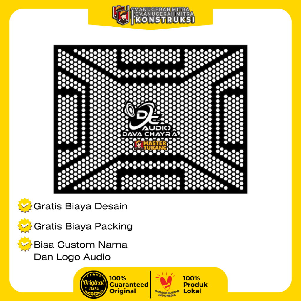 Grill Sound System Audio Costum Ukuran Dan Desain