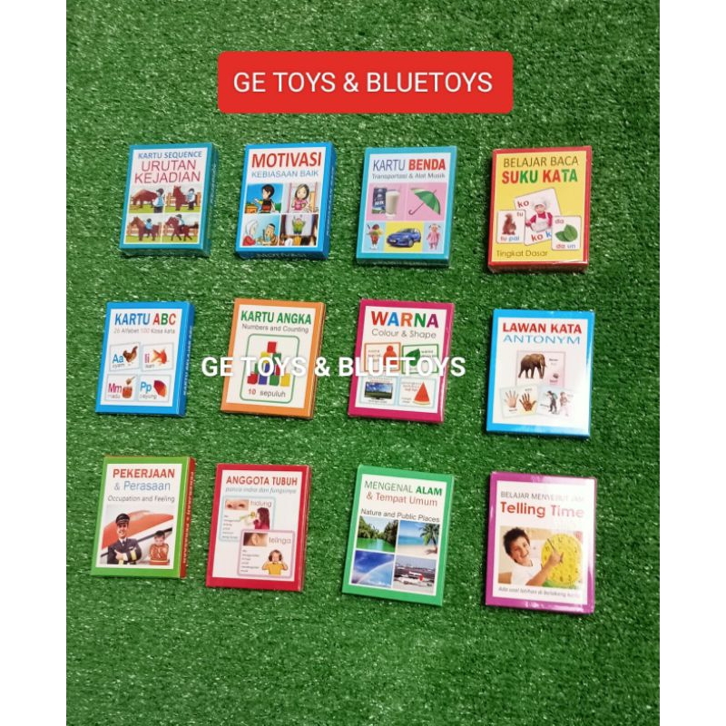 [BLUETOYS] BUNDLE KARTU SPEECH DELAY 8 DAN 12 VARIASI/MAINAN EDUKATIF ANAK