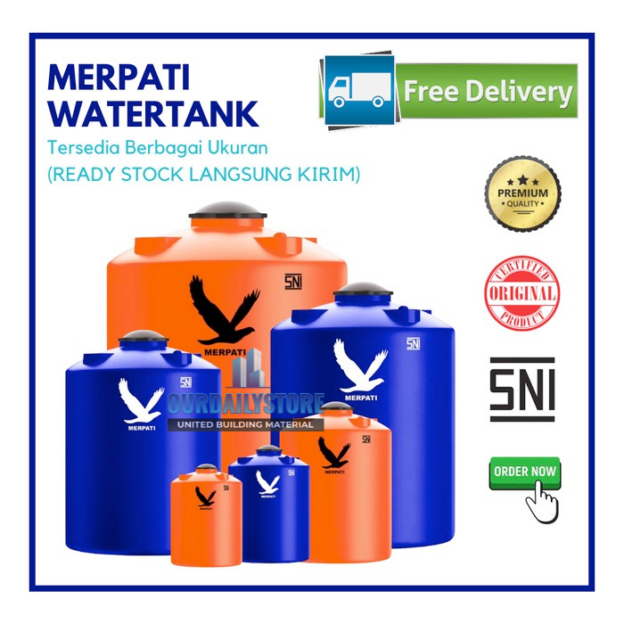 Toren air Tangki air Tandon air TP 5000 Pengiriman JABODETABEK