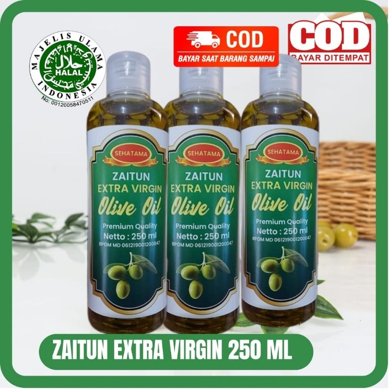 

ZAITUN SEHATAMA 250 ML - MINYAK ZAITUN SEHATAMA 250 ML Minyak Zaitun Murni Asli Untuk Di Minum EVOO Extra Virgin Olive Oil