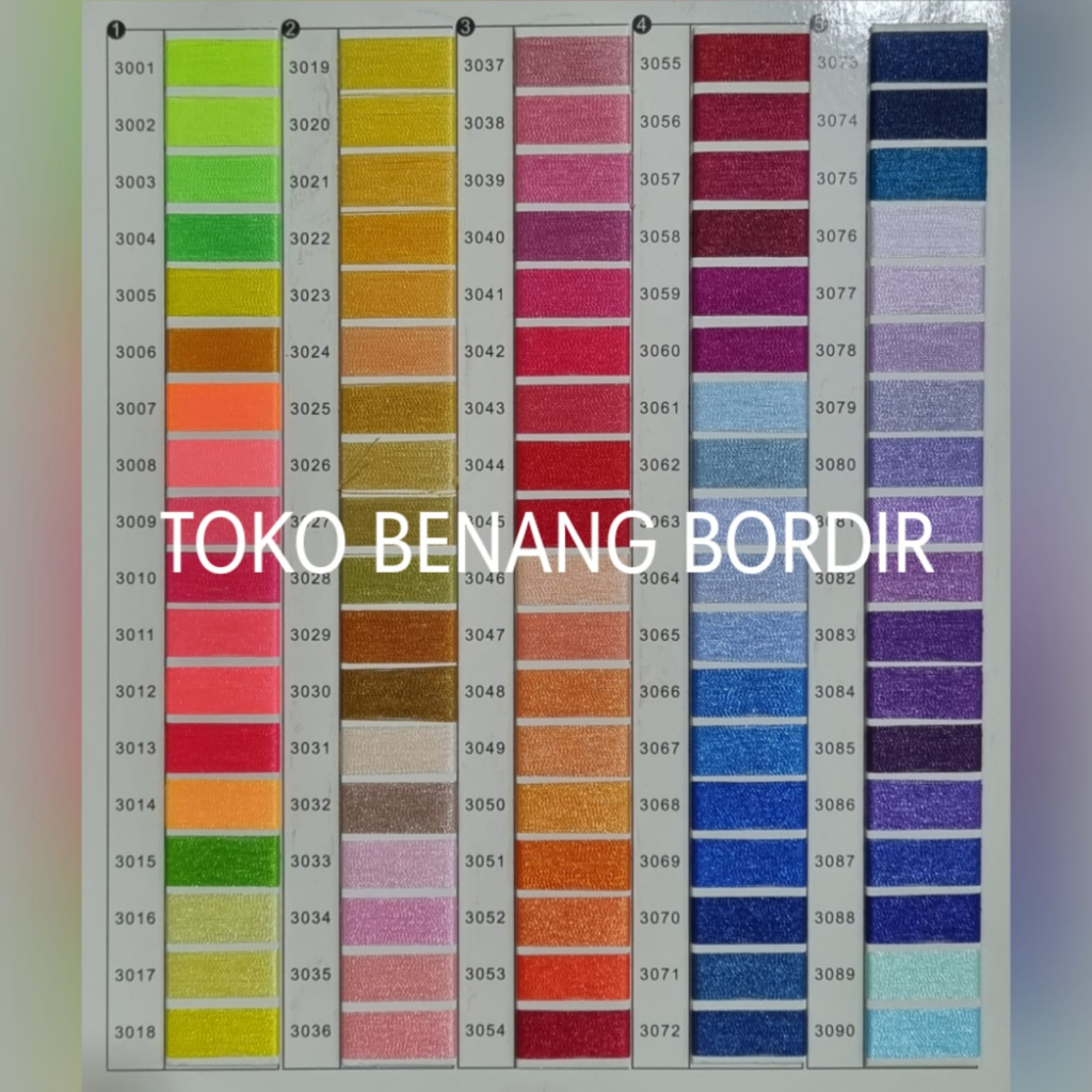 Katalog Benang Bordir Polyester Fuyi