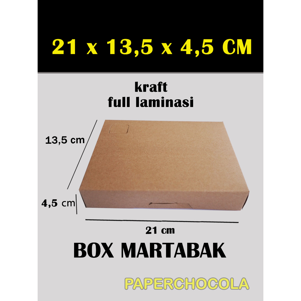 

BOX MARTABAK TELOR/BOX MARTABAK MANIS 21,5X13,5X4,5