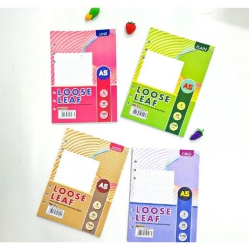 

SJS loose leaf GASTA A5-50 6 ring/ kertas binder-polos