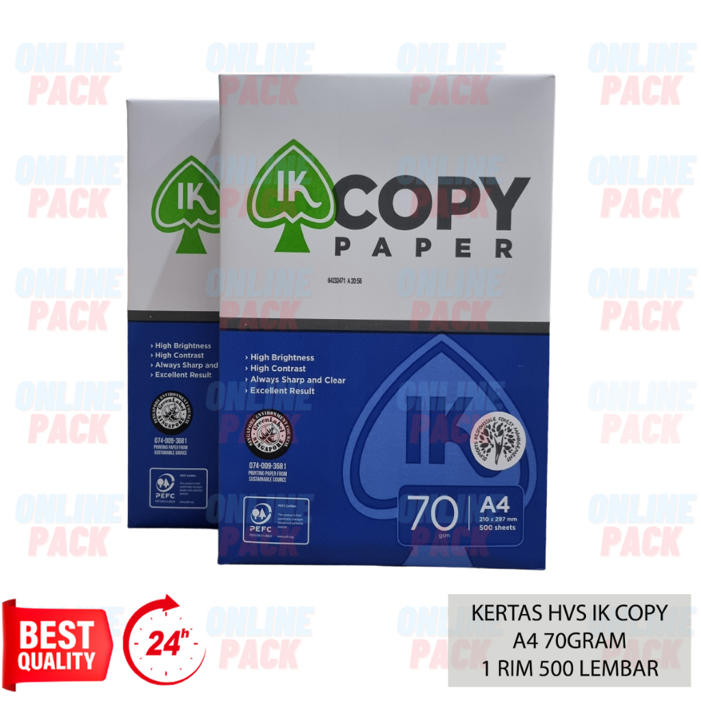 KERTAS HVS IK COPYPAPER COPY PAPER A4 70GR 70 GRAM 1 RIM 500 LEMBAR PRINT PAPER TRUETONE TRUE TONE