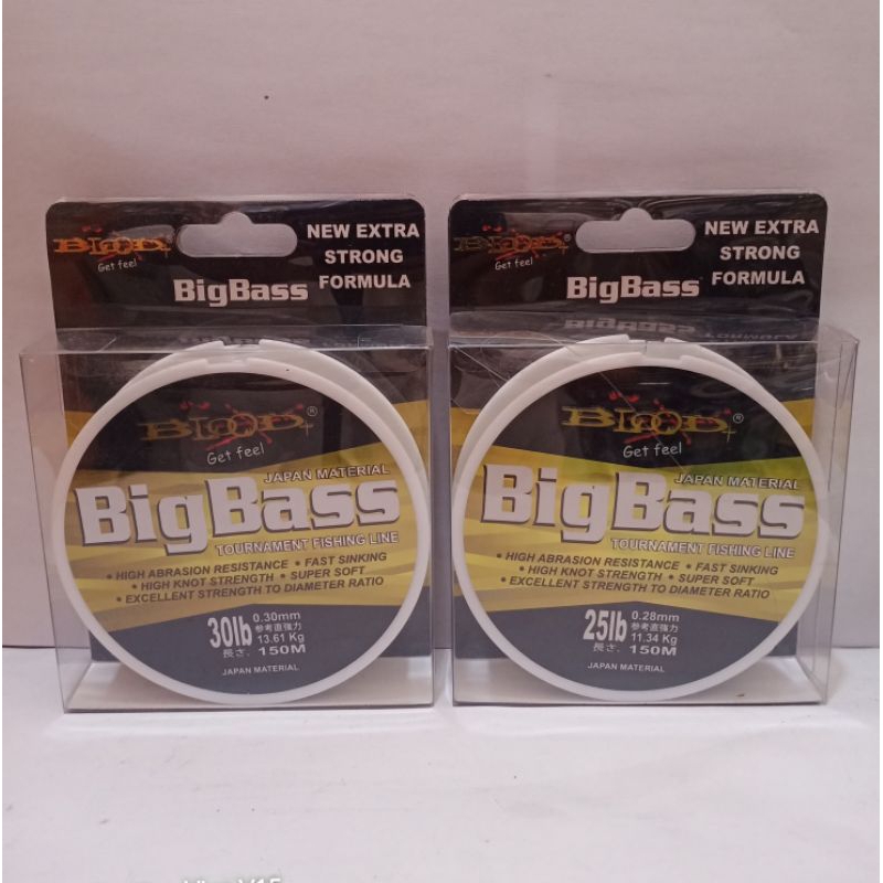 Senar pancing kuat Blood big bass - senar pancing Galatama 150m