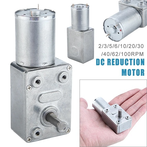 Motor Dc Gearbox 2 RPM 5RPM 30RPM 40RPM 100RPM 12V Low Speed High Torque Worm Geared Reduction