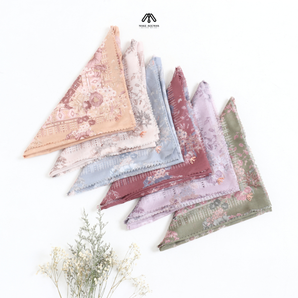 Kerudung Segi Empat Voile Hijab Motif Square Jilbab Scarf Scarves Voal Printing Premium Laser Cut Su