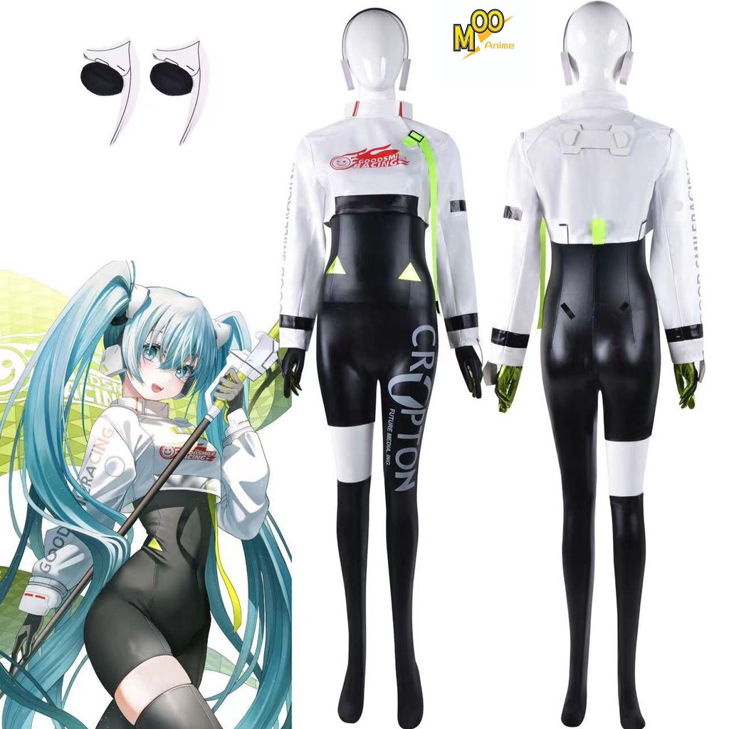 Miku Cosplay Anime Vocaloid Hatsune 2022 Miku Racing Cosplay Costume Miku Sexy Jumpsuits Costumes
