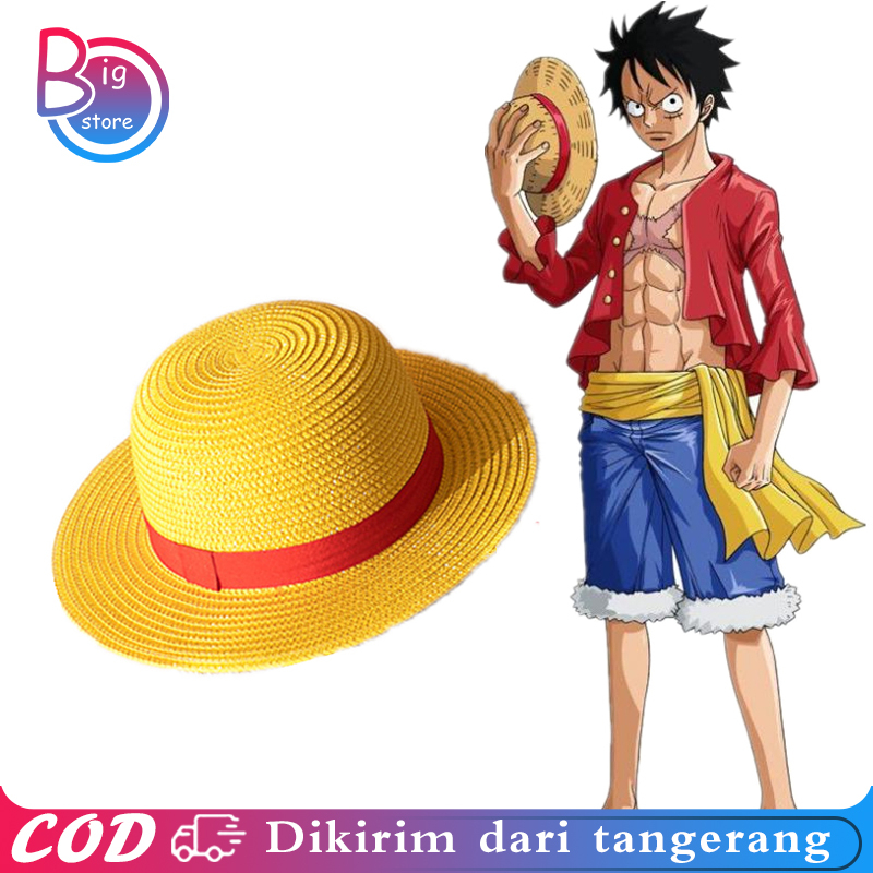Topi Luffy One Piece Anime Topi One Piece Untuk Mugiwara No Luffy Cosplay