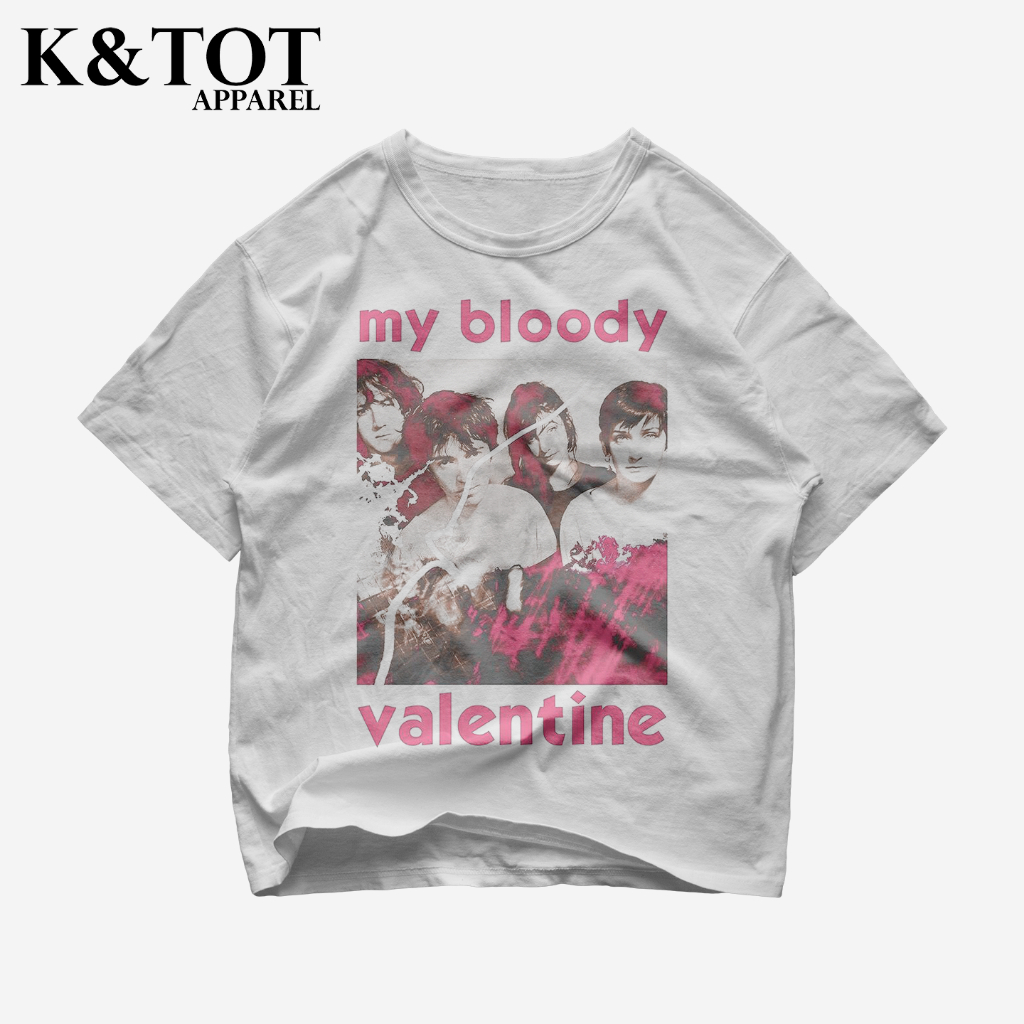 KNTOT - KAOS BAJU MY BLOODY VALENTINE BAND | TSHIRT OVERSIZE VINTAGE PUTIH BOOTLEG - PRIA WANITA DEW