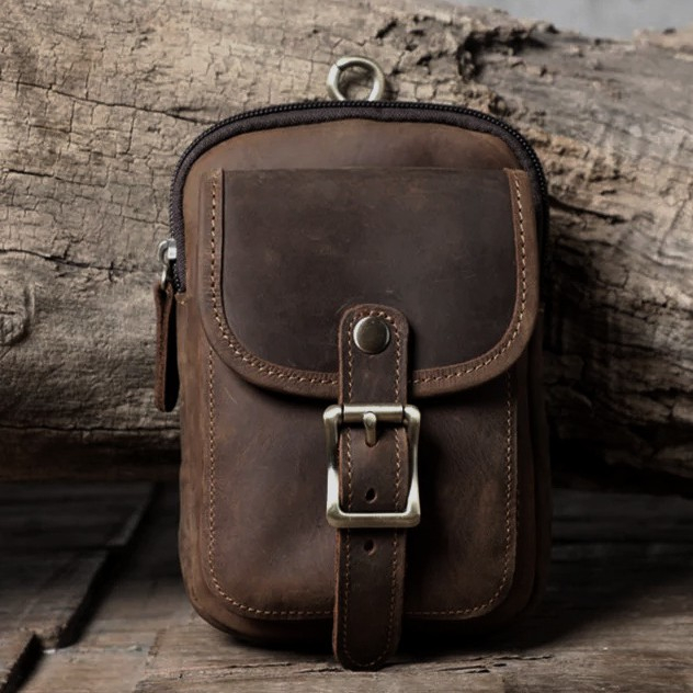 Tas Pinggang Pria Asli Kulit Sapi - Waistbag Pria Kulit Asli Original